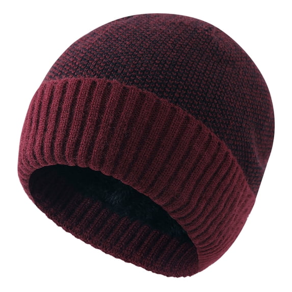 Yuanlong Womens Beanie Hat Lined Rib Knit Warm Winter Skull Cap Soft Thermal Outdoor Ski Running Daily Headwear