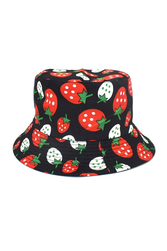 Womens Bucket Hats Strawberry Pattern Bucket Hat Early Spring Carnival Cute Daily Wear Fashion Caps For ladies