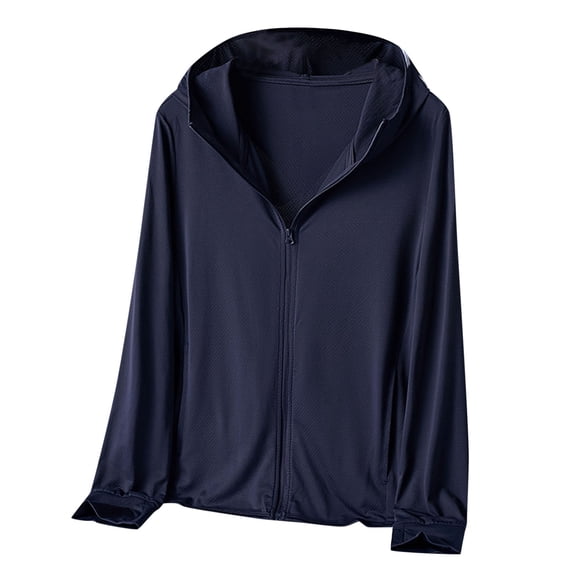 Yuanlong Womens Cardigans Spring Summer Sun Proof Zip Up Long Sleeve Hooded Cardigan For Hiking Lightweight Outwear Coats