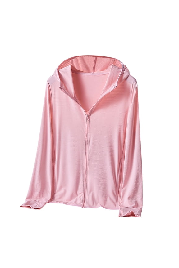 Womens Cardigans Spring Summer Sun Proof Zip Up Long Sleeve Hooded Cardigan For Hiking Lightweight Outwear Coats
