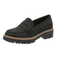 thumbnail image 1 of Yuanlong Womens Casual Shoes Faux Leather Platform Loafers Slip-On Comfortable Office Holiday Footwear, 1 of 5