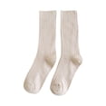 thumbnail image 1 of Yuanlong Womens Cotton Socks Retro Ribbed Knit Slouch Mid Calf Sock Stretchy Breathable All Season Casual Socks, 1 of 3