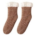 thumbnail image 1 of Yuanlong Womens Crew Slipper Socks Lined Non Floor Socks With Grips Thick Warm Winter Indoor Cozy House Socks, 1 of 4