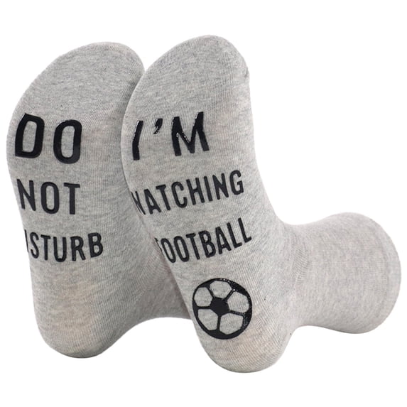 Yuanlong Womens Crew Socks Football Letter Graphic Breathable Soft Comfort Casual Non Sneaker Floor Socks