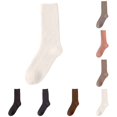 thumbnail image 1 of Yuanlong Womens Crew Socks Knit Socks Autumn And Winter Solid Ribbed Cozy Everyday Casual Wear Hosiery, 1 of 8