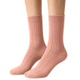 thumbnail image 1 of Yuanlong Womens Crew Socks Knit Socks Autumn And Winter Solid Ribbed Cozy Everyday Casual Wear Hosiery, 1 of 5
