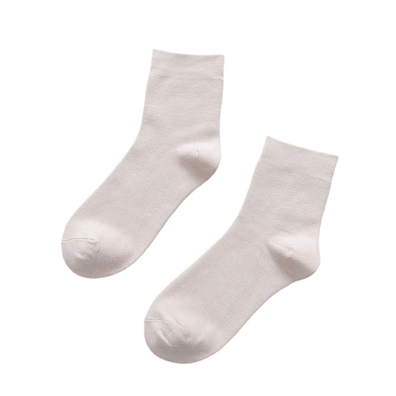 Yuanlong Womens Crew Socks Plain Soft Knit Stretch Mid Calf Daily Breathable Minimalist Summer Daily Casual Socks
