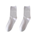 thumbnail image 1 of Yuanlong Womens Crew Socks Solid Color Summer Cotton Socks Lightweight Stretch Soft Minimal Casual Daily Socks, 1 of 5