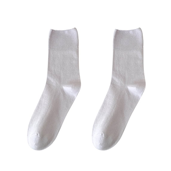 Yuanlong Womens Crew Socks Solid Color Summer Cotton Socks Lightweight Stretch Soft Minimal Casual Daily Socks