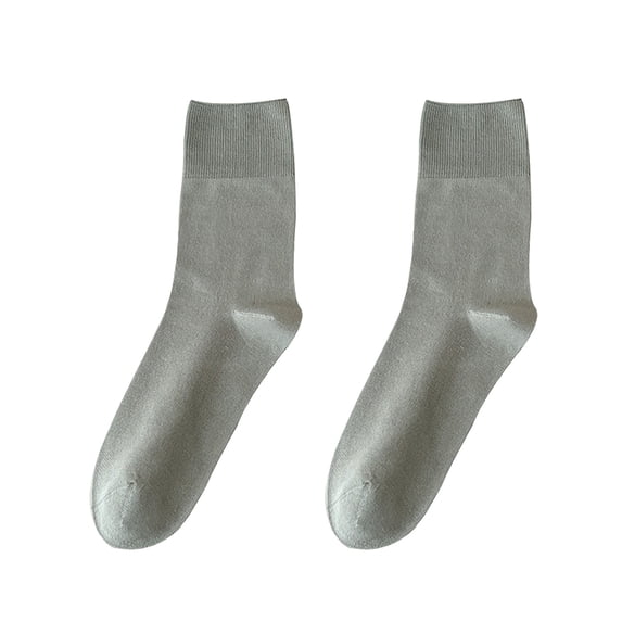 Yuanlong Womens Crew Socks Solid Color Summer Cotton Socks Lightweight Stretch Soft Minimal Casual Daily Socks