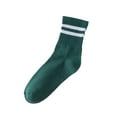 thumbnail image 1 of Yuanlong Womens Crew Socks Striped Cozy Socks Breathable Stretchy Comfortable Leisure Athletic Sock, 1 of 4