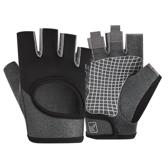 Yuanlong Womens Fingerless Gloves Grid Non Breathable Sports Gloves Training Gym Weight Lifting Cycling Workouts Gloves