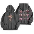 thumbnail image 1 of Yuanlong Womens Hoodies Plus Bow Letter Graphic Long Sleeve Dropped Shoulder Hoodie Spring Streetwear Ladies Fashion Tops, 1 of 7