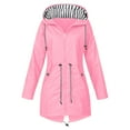 thumbnail image 1 of Yuanlong Womens Jackets Fall Winter Jacket With Hooded Zip Up Drawstring Long Sleeve, Outdoor Light Causal Coat With Pockets, 1 of 6