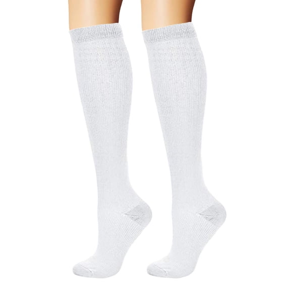Yuanlong Womens Knee High Socks Plain Support Hosiery Elastic Breathable Long Calf Socks For Running Training Standing Work