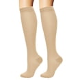 thumbnail image 1 of Yuanlong Womens Knee High Socks Plain Support Hosiery Elastic Breathable Long Calf Socks For Running Training Standing Work, 1 of 3