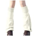thumbnail image 1 of Yuanlong Womens Leg Warmers Brown Ribbed Knit Slouchy Mid Cuffs Socks Ladies Fashion Gaiters Knee Winter Leg Covers Sock, 1 of 5