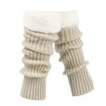 thumbnail image 1 of Yuanlong Womens Leg Warmers Ribbed Fleece Lined Leg Covers Mid Stockings Cozy Soft Winter Casual Stirrup Socks For Ladies, 1 of 5