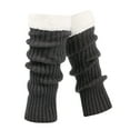 thumbnail image 1 of Yuanlong Womens Leg Warmers Ribbed Fleece Lined Leg Covers Mid Stockings Cozy Soft Winter Casual Stirrup Socks For Ladies, 1 of 5