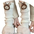 thumbnail image 1 of Yuanlong Womens Leg Warmers Ribbed Knit Checkered Pattern Stirrup Socks Cute Fashion Slouch Socks For Valentine' Day Spring, 1 of 9