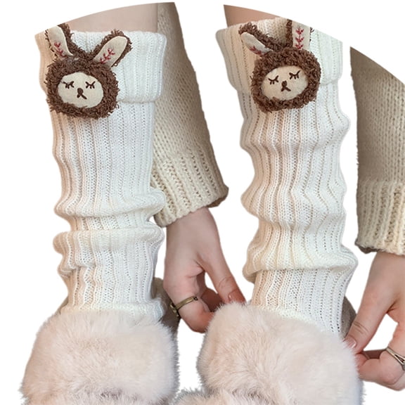 Yuanlong Womens Leg Warmers Ribbed Knit Checkered Pattern Stirrup Socks Cute Fashion Slouch Socks For Valentine' Day Spring