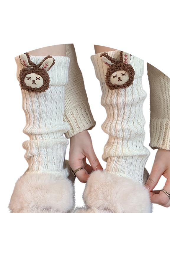 Womens Leg Warmers Ribbed Knit Checkered Pattern Stirrup Socks Cute Fashion Slouch Socks For Valentine' Day Spring