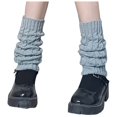 thumbnail image 1 of Yuanlong Womens Leg Warmers Ribbed Ruched Knit Mid-Calf Socks Slouchy Stretch Soft Thermal Fashion Tall Socks For Ladies, 1 of 4