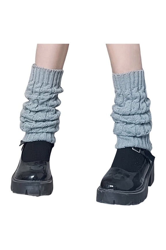 Womens Leg Warmers Ribbed Ruched Knit Mid-Calf Socks Slouchy Stretch Soft Thermal Fashion Tall Socks For Ladies