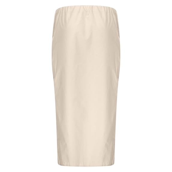 Yuanlong Womens Maxi Skirts Back Slit Elastic Waist Drawstring Linen Maxi Skirts Spring Summer Commute Lightweight Skirts
