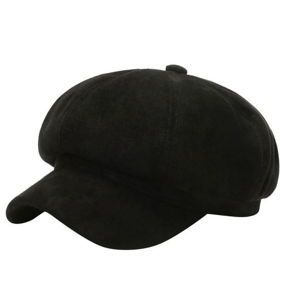 Yuanlong Womens Newsboy Cap Soft Suede Cabbie Hat Vintage Elegant Fall Winter Daily Casual Street Stylish Headwear
