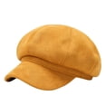 thumbnail image 1 of Yuanlong Womens Newsboy Cap Soft Suede Cabbie Hat Vintage Elegant Fall Winter Daily Casual Street Stylish Headwear, 1 of 4