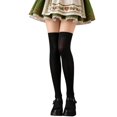 thumbnail image 1 of Yuanlong Womens Over-The-Knee Socks Sheer Solid Color Thigh High Stockings Minimalist Classic Casual Hosiery, 1 of 4