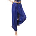 thumbnail image 1 of Yuanlong Womens Pants Ladies Elastic Waist Shiny Lace Sequined Thin Lantern Pants Dance Show Outfits Looes Tapered Pants, 1 of 3