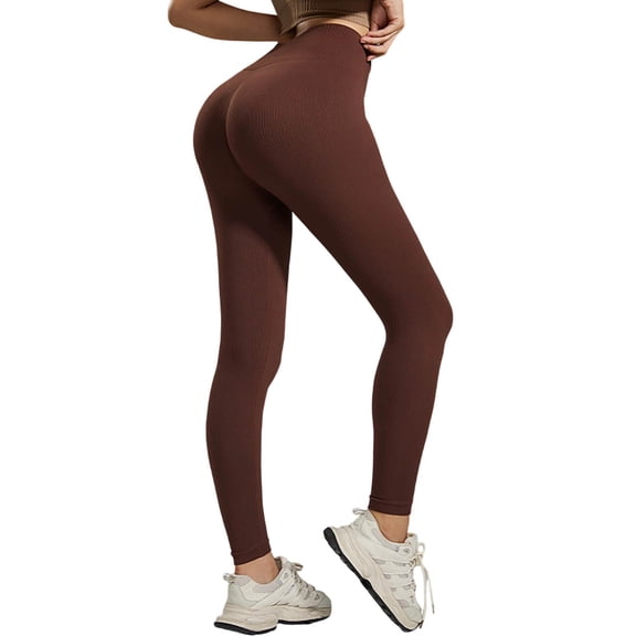 Yuanlong Womens Pants Seamless High Waist Solid Lifting Yoga Trousers Stretchy Comfortable Casual Sporty Tights Leggings