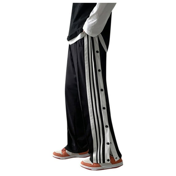 Yuanlong Womens Pants Side Full Buckle Closure Straight Wide Leg Pants Fall Holiday Travel Loose Pockets Ladies Trousers