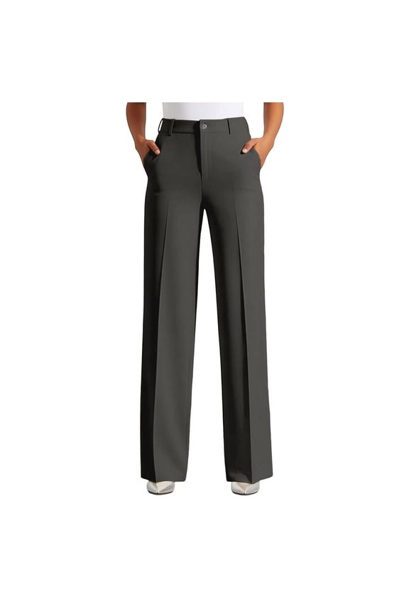Womens Pants Straight Leg Drape Dress Trousers Comfy Wide Leg Relaxed Fit Elegant Office Casual Chic Work Slacks