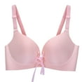 thumbnail image 1 of Yuanlong Womens Push Up Bra Wireless Seamless Fixed Padding Bralette Front Lace Up Drawstring Adjustable Strap Daily Shaping Bra, 1 of 3