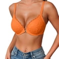 thumbnail image 1 of Yuanlong Womens Push Up Bras Front Closure Underwire Lightly Padded Floral Lace Bralette Adjustable Strap Everyday Comfort Bras, 1 of 4