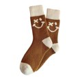 thumbnail image 1 of Yuanlong Womens Retro Striped Crew Socks Soft Stretch Winter Thick Warm Mid Calf Casual Stylish Socks, 1 of 2