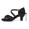 thumbnail image 1 of Yuanlong Womens Sandals Mid Heel Gladiator Shoes Rhinestone Buckle Classic Performance Practice Dance Shoes, 1 of 8