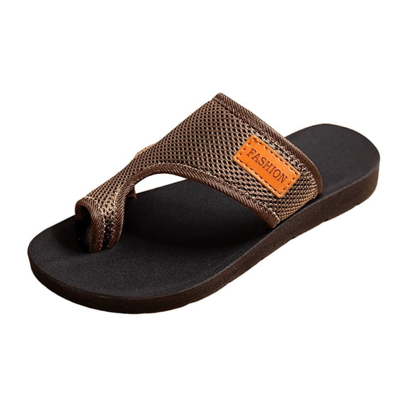 Yuanlong Womens Sandals Shoes Toe Loop Flat Thong Sandals Solid Color Dressy Daily Outdoor Beach Slide Sandals