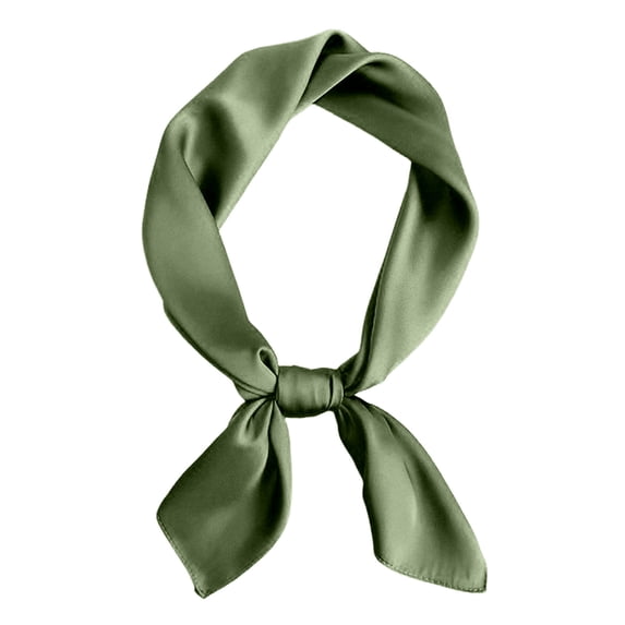 Yuanlong Womens Satin Square Scarf Solid Color Neck Scarf Head Scarf Hair Wrap Bandana Lightweight Stylish Bag Tie