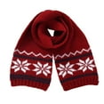 thumbnail image 1 of Yuanlong Womens Scarves Christmas Snowflake Printed Ribbed Knitted Woolen Scarf Winter Holiday Warm Neckwear Neck Gaiter, 1 of 4