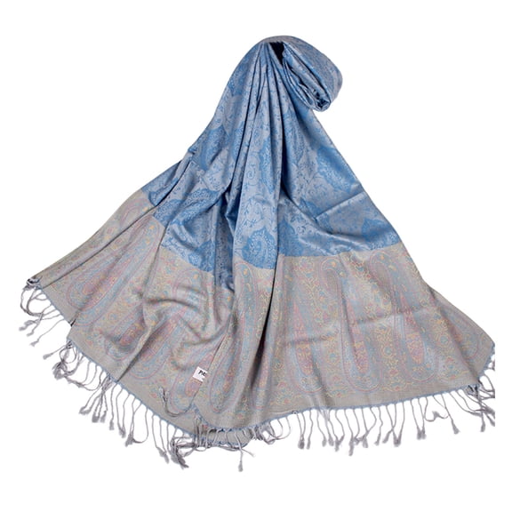 Yuanlong Womens Scarves Lightweight Retro Teal Patterned Woven Shawls Wraps Scarf Lady Elegant Neckwear Comfy Neck Shawl