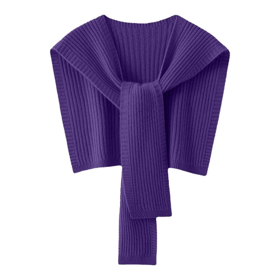 Yuanlong Womens Scarves Plain Ribbed Knitted Tie Square Design Scarf & Shawls Wraps Daily Commute Stylish Neck Wrap Cape