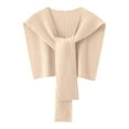 thumbnail image 1 of Yuanlong Womens Scarves Plain Ribbed Knitted Tie Square Design Scarf & Shawls Wraps Daily Commute Stylish Neck Wrap Cape, 1 of 3