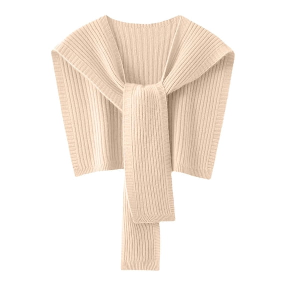 Yuanlong Womens Scarves Plain Ribbed Knitted Tie Square Design Scarf & Shawls Wraps Daily Commute Stylish Neck Wrap Cape