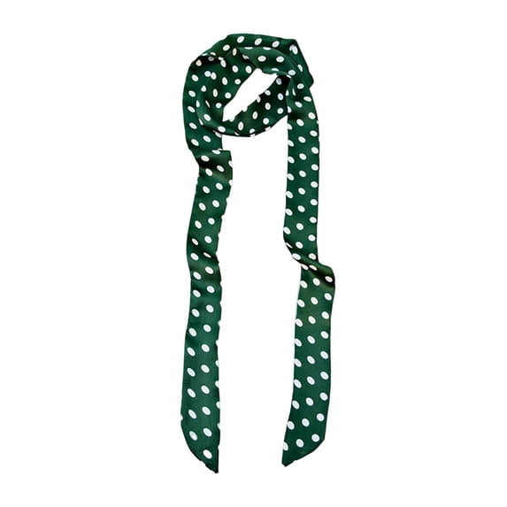 Yuanlong Womens Scarves Polka Dot Satin Elegant Long Scarf Lightweight Stylish Everyday Wear Neck Wrap