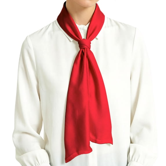 Yuanlong Womens Scarves Solid Color Satin Long Neck Scarf Elegant Office Casual Daily Wear Shawl Wrap