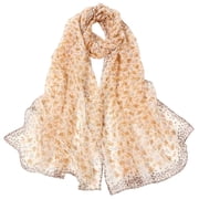Yuanlong Womens Scarves Spring Winter Small Floral Print Thin Long Shawls Wraps Outdoor Comfy Neckwear Lightweight Scarf